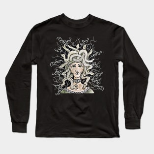 Medusa Gorgo of Gorgons Long Sleeve T-Shirt